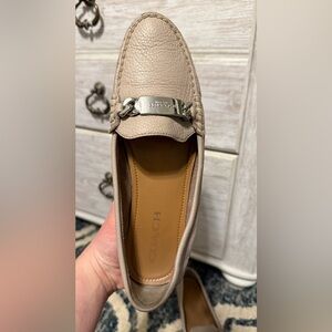 Coach Women's Beige Leather Loafers